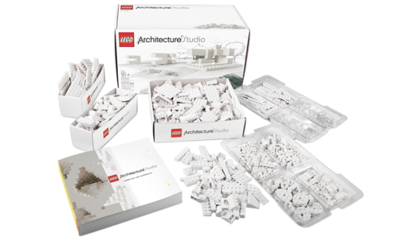 Một bộ LEGO Architecture không có hướng dẫn lắp ráp