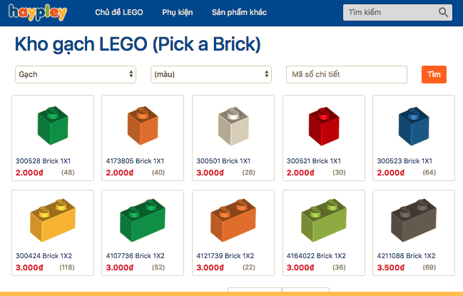 Mua gạch LEGO
