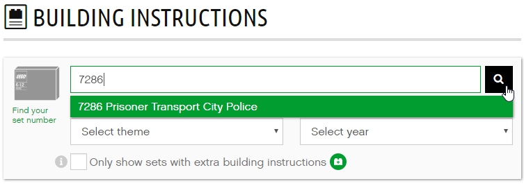 Find LEGO Building Instruction